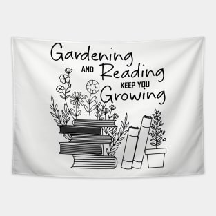 BOHO GARDENING AND READING KEEP YOU GROWING Tapestry