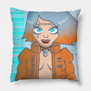 Cyberpunk Girl Pillow