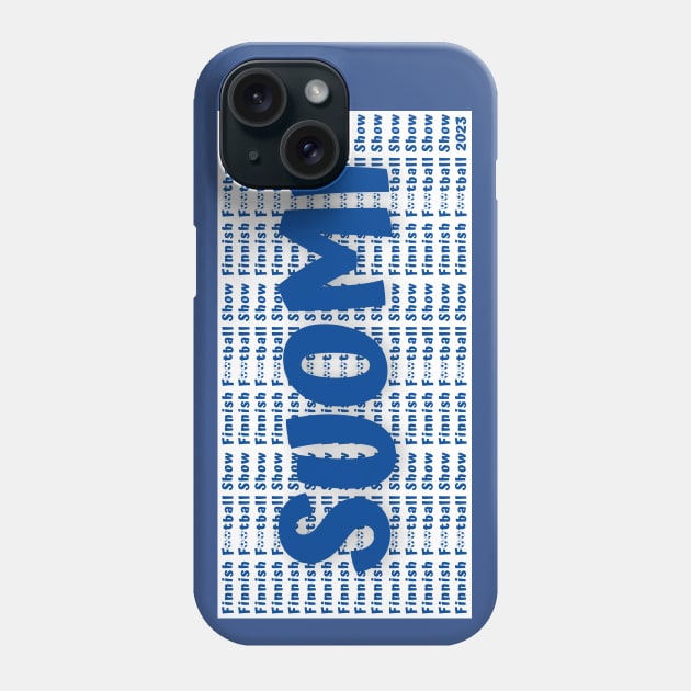 FFS Team Colours 2023 – Suomi blue on white Phone Case by Finnish Football Show