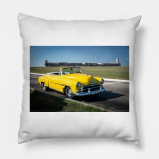 American car from the 50's in Havana, Cuba Pillow