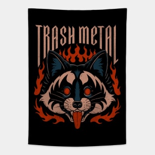 Trash Metal Raccoon Tapestry