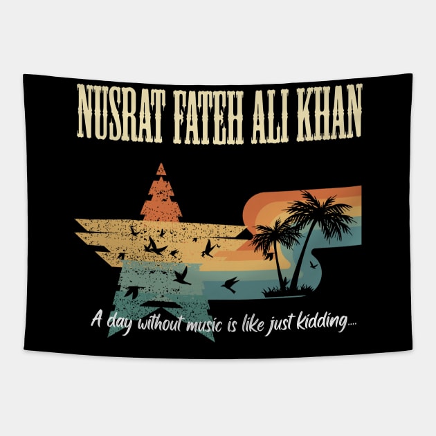 NUSRAT FATEH ALI KHAN BAND Tapestry by growing.std