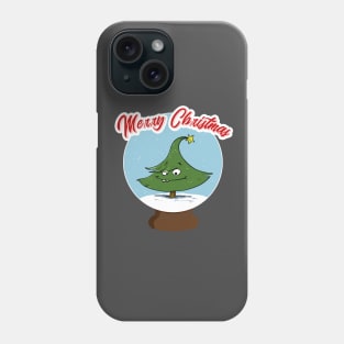 Merry Christmas snowglobe Phone Case