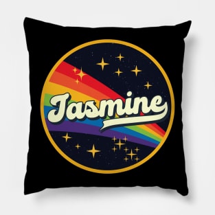 Jasmine // Rainbow In Space Vintage Style Pillow