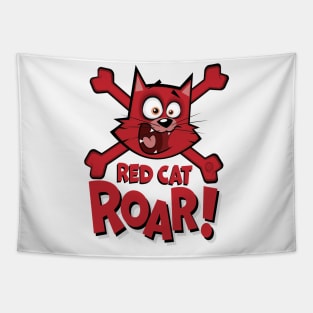 Red Cat Roar Tapestry