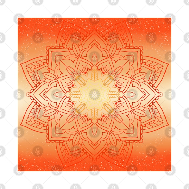 Orange & Yellow Gradient Mandala by Blue Moon Barn