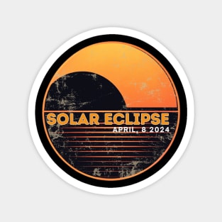 RETRO VINTAGE SOLAR ECLIPSE 2024 Magnet