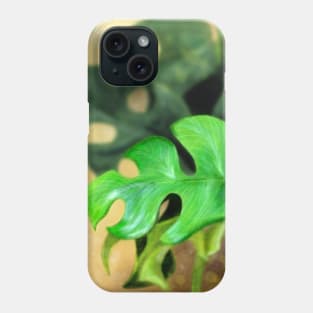 Mini Monstera - Black Phone Case