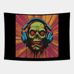 Metal AF Zombie Head Tapestry