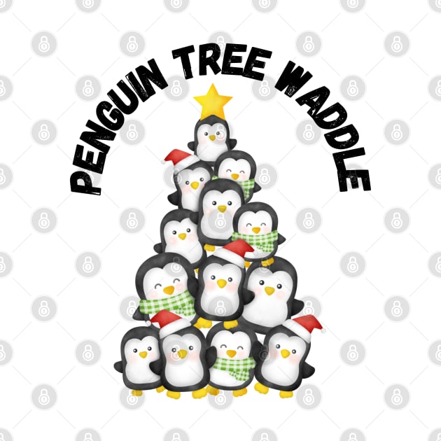 Penguin Tree Waddle, Christmas humor by Project Charlie