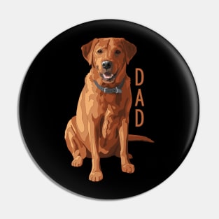 Lab Dad Red Labrador Retriever Dog Lover Pin