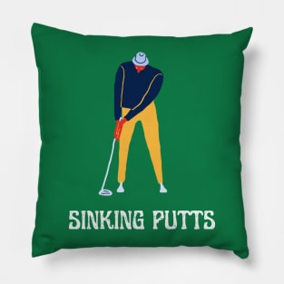 Sinking Golf Putts Fun Apparel Pillow