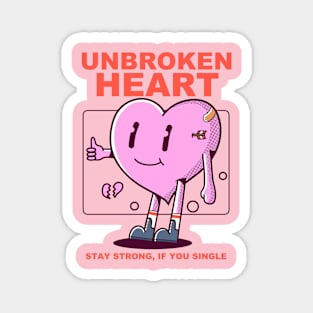 Unbroken Heart, valentine vintage character cartoon Magnet