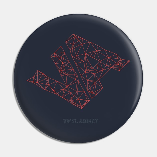 Vinyl Addict Geometric Pin by modernistdesign