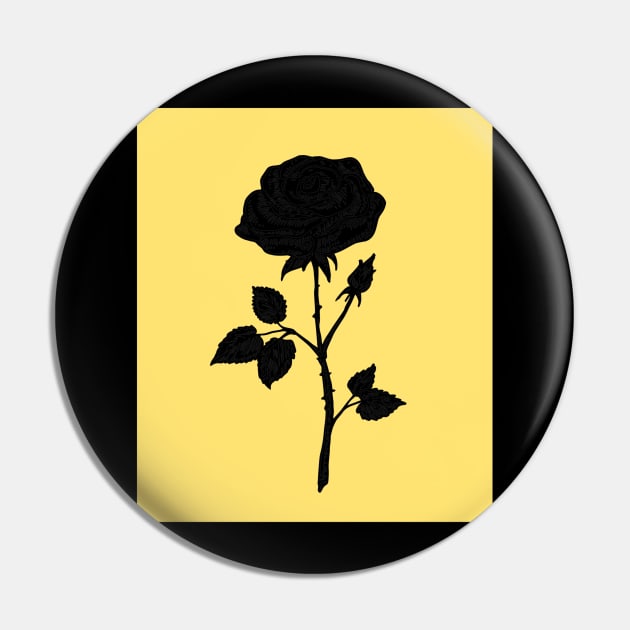 black rose Pin by minimalstore