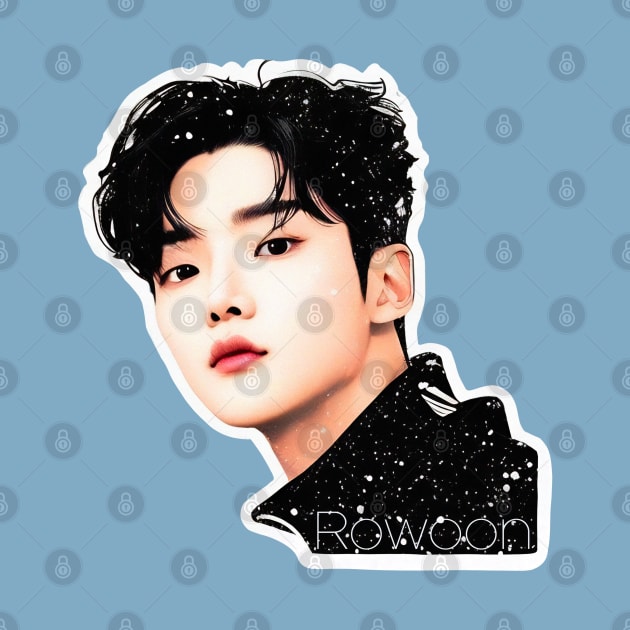 Rowoon SF9 로운 - snow sticker - fan art by Babush-kat