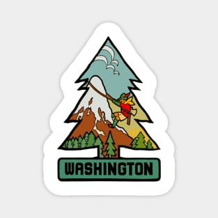 Vintage Style Washington Tree Climber Magnet