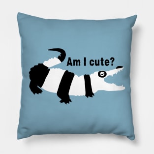 Funny crocodile with panda colors Pillow