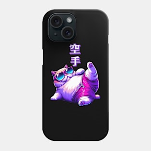 Lazy karate cat Phone Case