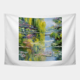 Monet Style Water Lilies 13 Tapestry