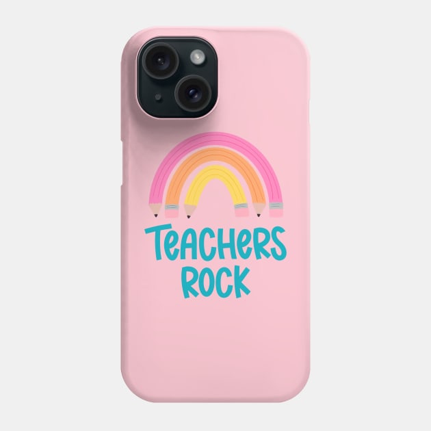 teachers rock Phone Case by Violet Poppy Design