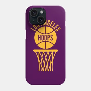 Retro Los Angeles Hoops Gold Logo Phone Case