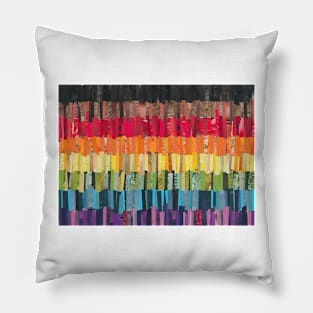 Philadelphia Gay Pride Flag Collage Pillow