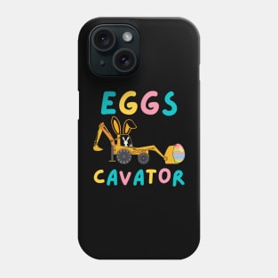 Kids EggsCavator Happy Easter Funny Excavator Hunting Egg Kids Phone Case