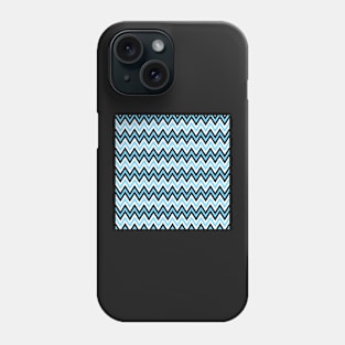 Abstract Chevrons Blue / Black Pattern Phone Case