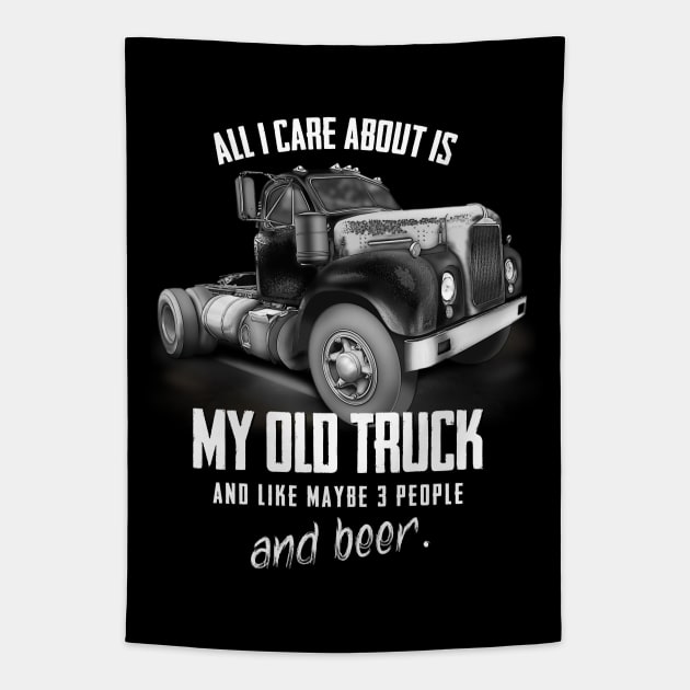 Classic Mack Truck Tapestry by hardtbonez