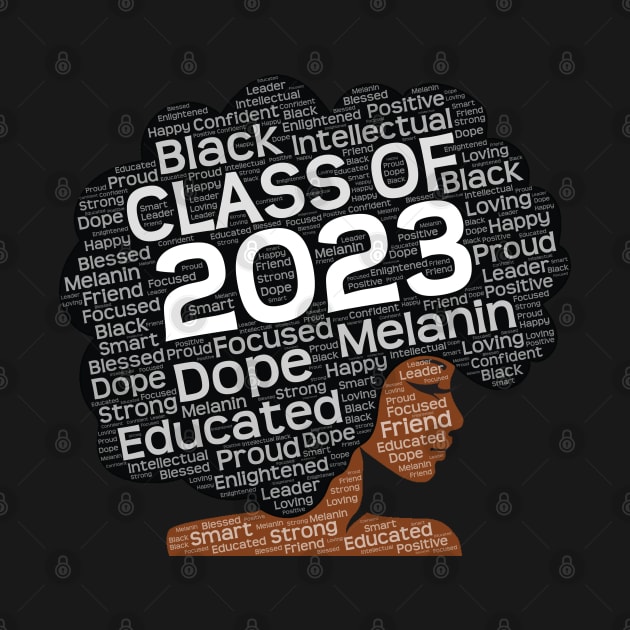 Class of 2023 Black Woman Afro by blackartmattersshop
