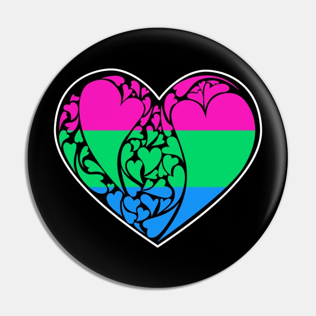 Polysexual Flag LGBT+ Heart Pin by aaallsmiles