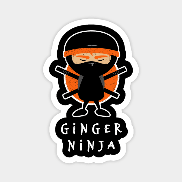 Ginger Ninja Minimalist Magnet by propellerhead