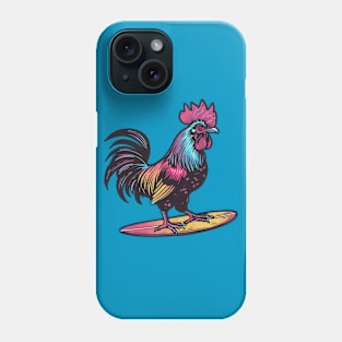 Surfing Rooster Phone Case