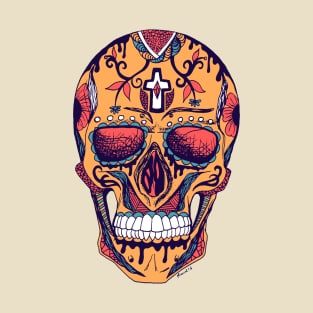 Retro Triad Los Muertos Skull T-Shirt