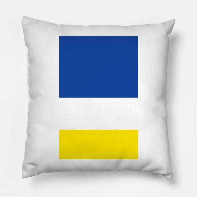 Everton Blue White Yellow Tricolour Design Pillow by Culture-Factory