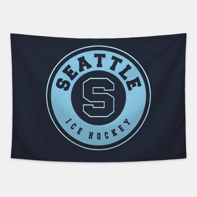 Seattle ice hockey Tapestry by BVHstudio