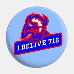 Buffalo sign with motivational quote for footbal fans Pin