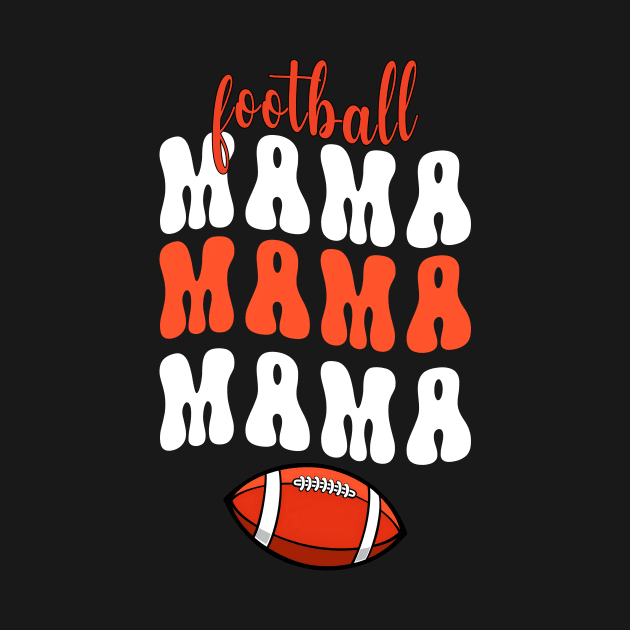 Football Mama Groovy by Quotes NK Tees