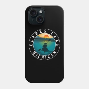 Clarks Lake Kayaking Michigan Sunset Phone Case