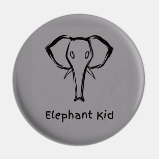 Elephant Kid Logo Pin