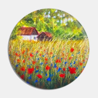 Countryside poppy field Pin