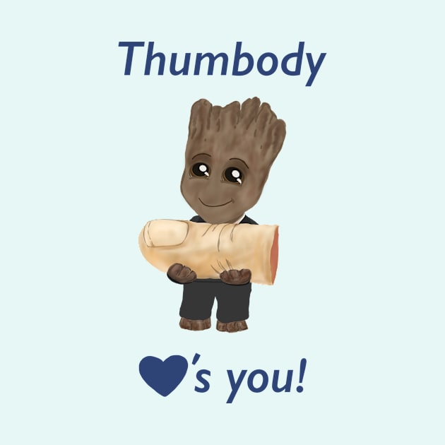 Thumbody Loves You - Groot by MadHatter2319