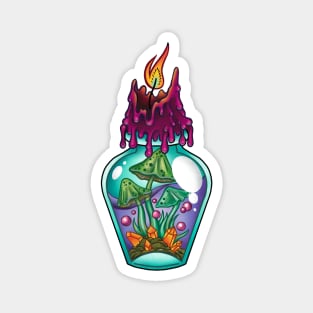 Spooky witch mushroom potion poison bottle Magnet