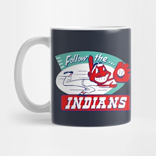 90's Cleveland Indians Chief Wahoo Graphic T Shirt – Navy Mug Vintage