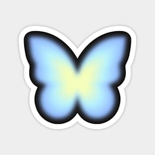 blue aura butterfly Magnet