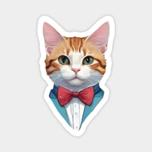 Fancy Cat with Bowtie no.12 Magnet