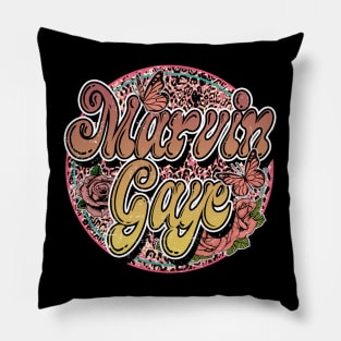 Graphic Marvin Proud Name Flower Birthday 70s 80s 90s Vintage Styles Pillow