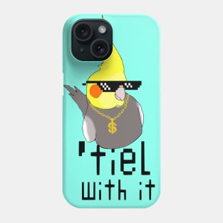 tiel with it - cockatiel thug life doodle Phone Case