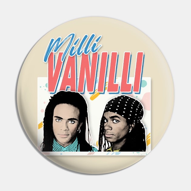 Milli Vanilli - 80's Fanart Aesthetic Design Tribute Pin by DankFutura